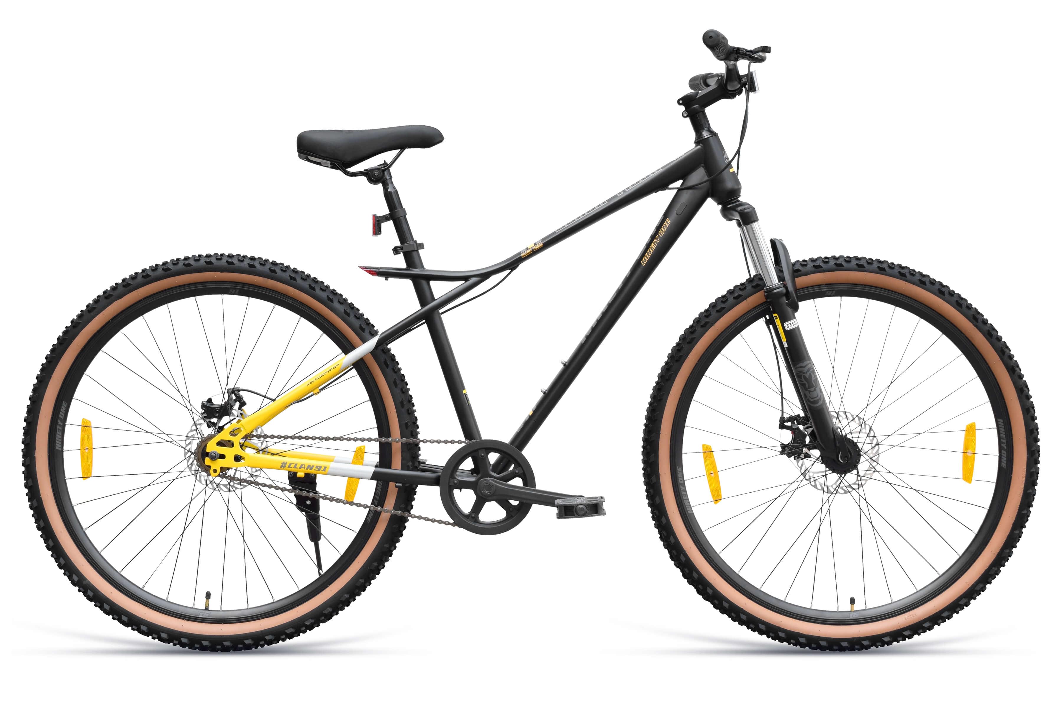 Top Selling Mountain Bikes - Black Tiger 29T Single Speed Black Yellow at Rs. 14299 by Ninety One Cycle
