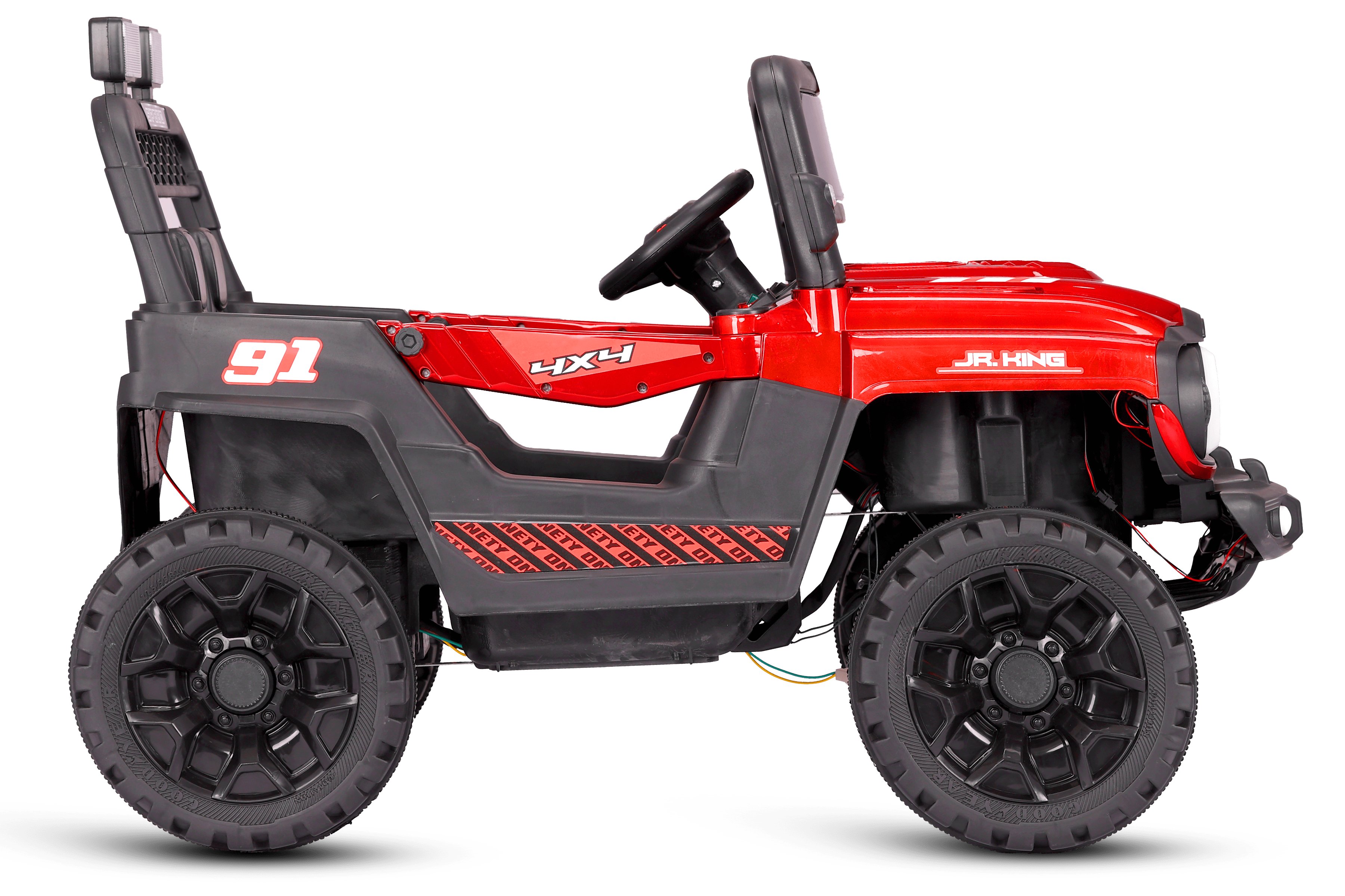 Jr King Ride On Jeep (Black Red) image 1